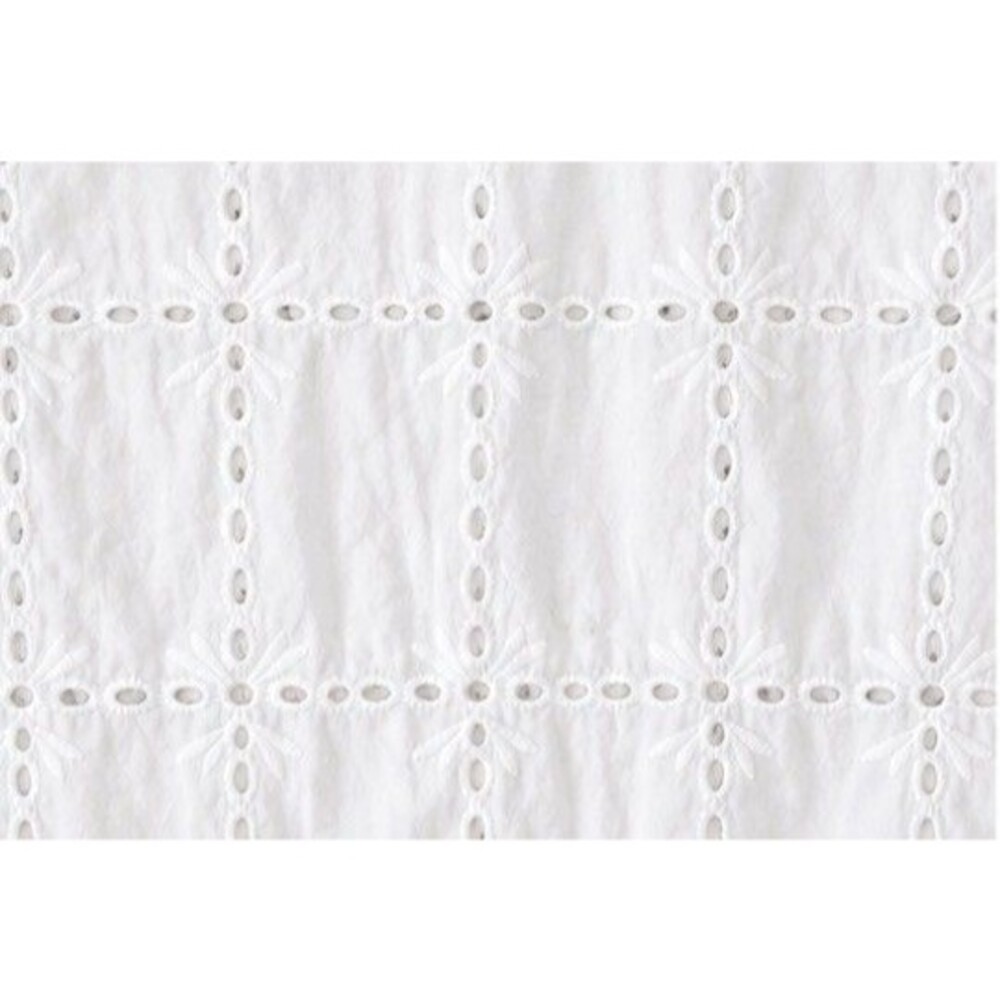 Miss Kelly 1999 White Eyelet Blouse Top Women Sz L Boho Cottagecore 1449N5 - Picture 6 of 7
